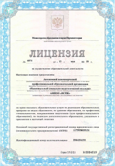 Лицензия на осуществление образовательной деятельности