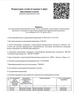 Свидетельство о государственной аккредитации